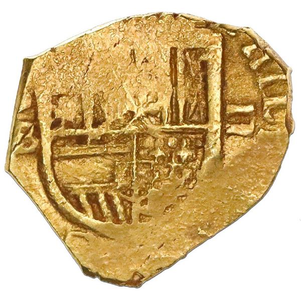 Seville, Spain, cob 2 escudos, Philip II or III, assayer B, NGC MS 63.