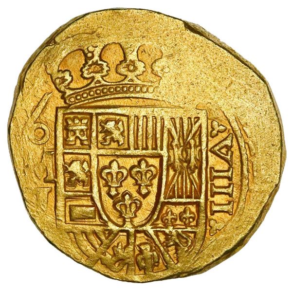 Mexico City, Mexico, cob 8 escudos, (171)5J, NGC MS 62, ex-1715 Fleet (designated on special label).