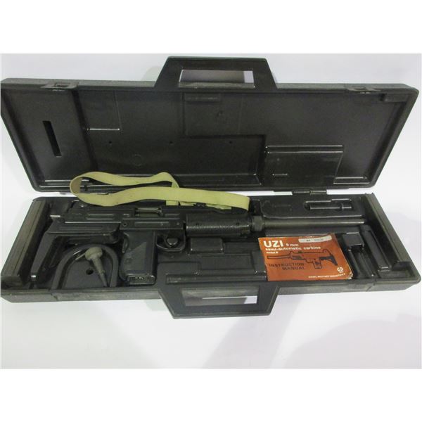 Uzi Model B Semi-Automatic Carbine- 9mm-Israel Military Industries- Sling- Hard Case- 2 Mags- Manual