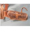 Image 2 : Tooled Gun Belt- 12 Loops- Like New Condition- #36 - 44" X 3" - Holster 12"