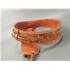 Image 3 : Tooled Gun Belt- 12 Loops- Like New Condition- #36 - 44" X 3" - Holster 12"