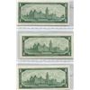 Image 2 : (3) 1967 Canadian One Dollar Bills