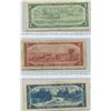 Image 2 : 1954 Canadian One Dollar Bill + Two Dollar Bill + Five Dollar Bill