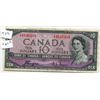Image 1 : 1954 Canada 10 Dollar Bill (Devils Face)