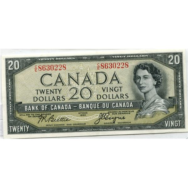 1954 Canada 20 Dollar Bill (Devils Face)