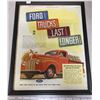 Image 1 : 1946 Ford Advertising (Framed) 11.5"x14.5"