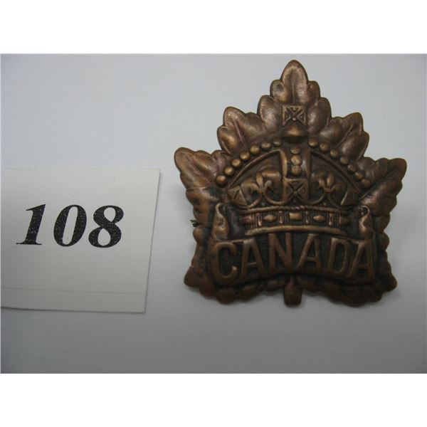 WORLD WAR I - GENERAL SERVICE CAP BADGE