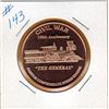 Image 1 : 1 OUNCE COPPER  .999 FINE - US CIVIL WAR - "THE GENERAL" - CONFEDERATE STEAM ENGINE
