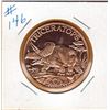 Image 1 : 1 OUNCE COPPER  .999 FINE - DINOSAUR - TRICERATOPS