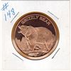Image 1 : 1 OUNCE COPPER  .999 FINE - GRISSLY BEAR