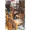 Image 3 : 9 Antique Pressed Back Chairs w/ Wooden Spindles