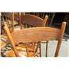 Image 4 : 9 Antique Pressed Back Chairs w/ Wooden Spindles