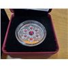 Image 2 : 2009 $20 FINE SILVER COIN 'RED CRYSTAL SNOWFLAKE'