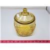 Image 2 : Federal glass madrid amber biscuit jar (no chips or cracks)
