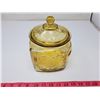 Image 3 : Federal glass madrid amber biscuit jar (no chips or cracks)