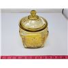 Image 4 : Federal glass madrid amber biscuit jar (no chips or cracks)