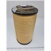 Image 1 : Wood machine spool with linen thread, 11” high