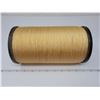 Image 2 : Wood machine spool with linen thread, 11” high