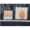 Image 1 : Fifth Avenue rose quartz broach and pierced earrings