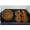 Image 1 : Teak Salad Seving Bowl & Spoon set + Squirrel & Nut S&P shaker