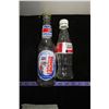 Image 2 : 1993 Pepsi Long Neck Bottle + Coca Cola Classic Glass (Damaged Label)