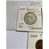 Image 2 : Canada 2004 Remember, 2000 Parimoine Nature Quarters, 2005 Victory Nickel $.05