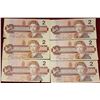 Image 1 : 6 Canadian 2 Dollar Bills