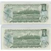 Image 2 : 2 1973 Canadian 1 Dollar Bills