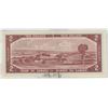 Image 2 : 1954  Canadian 2 Dollar Bill (Like New)