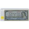 Image 2 : 1954 Canadian 5 Dollar Bill  DF Note
