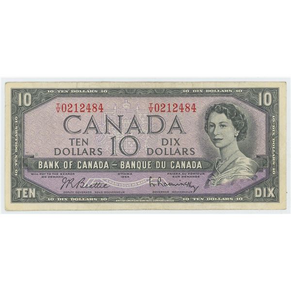 1954 Canadian 10 Dollar Bill