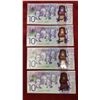 Image 2 : 4 X 2017 Canadian 10 Dollar Bills consecutive serial numbers 1129-1131