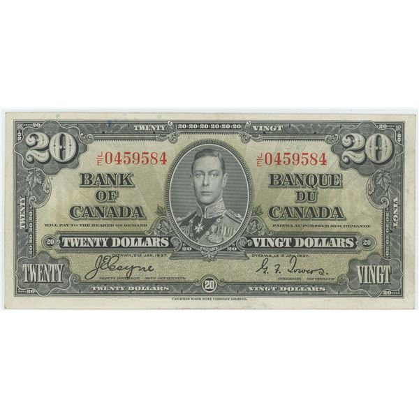 1937 Canadian 20 Dollar Bill