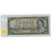 Image 1 : 1954 Canadian 20 Dollar Bill DEVIL'S FACE Note