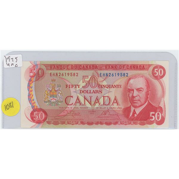 1975 Canadian 50 Dollar Bill