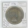 Image 1 : 1955 Canadian Dollar Coin AU CLEANED