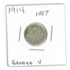 Image 1 : 1914 Canadian George V Dime