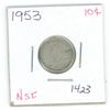 Image 1 : 1953 Canadian Elizabeth II Laureate Dime