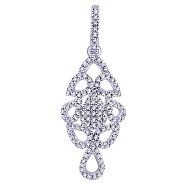 Natural 0.17 CTW Diamond & Pendant 14K White Gold - REF-19H8W
