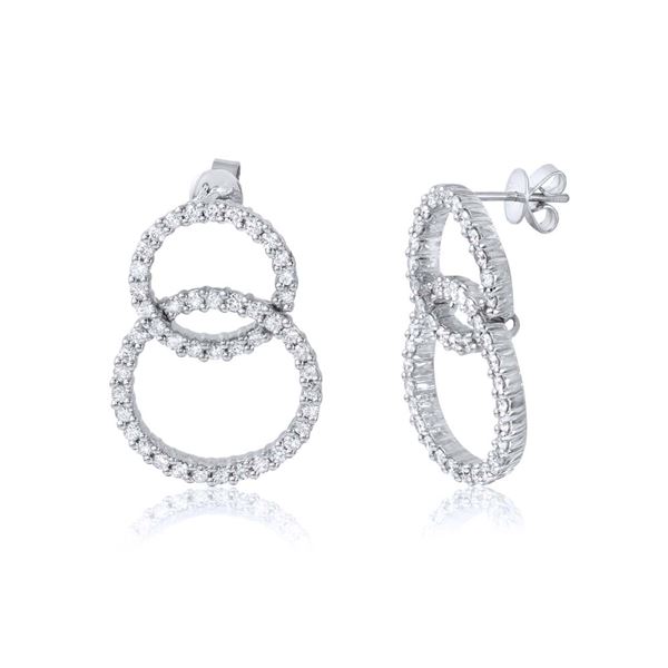 Natural 2.41 CTW Diamond Earrings 14K White Gold - REF-266W4H