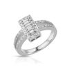 Image 1 : Natural 0.45 CTW Diamond Ring 18K White Gold - REF-110N7Y