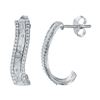 Image 1 : Natural 0.33 CTW Diamond Earrings W=20MM 14K Gold - REF-70T2X
