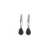 Image 1 : Genuine 6.7 ctw Sapphire & Diamond Earrings 14KT White Gold - REF-28A8K