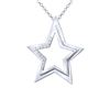 Image 1 : Natural 0.23 CTW Diamond Necklace 14K White Gold - REF-76W5H