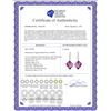 Image 2 : Genuine 21.6 ctw Amethyst & Diamond Earrings 14KT Rose Gold - REF-49Y8F