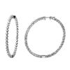 Image 1 : 7.5 CTW White Round Diamond Hoop  Earring 14K White Gold - REF-836V4T
