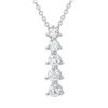 Image 1 : Natural 0.50 CTW Diamond Necklace 14K White Gold - REF-57K6R