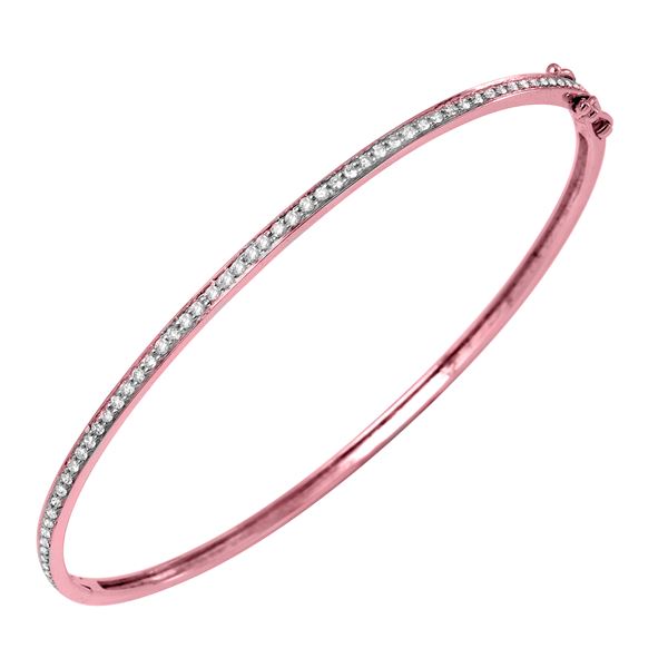 Natural 0.44 CTW Diamond Bracelet 14K Rose Gold - REF-72F2M