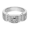 Image 1 : Natural 0.50 CTW Diamond & Princess Diamond Ring 18K White Gold - REF-132K3R