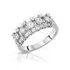 Image 1 : Natural 1.10 CTW Diamond & Baguette Ring 18K White Gold - REF-172N8Y